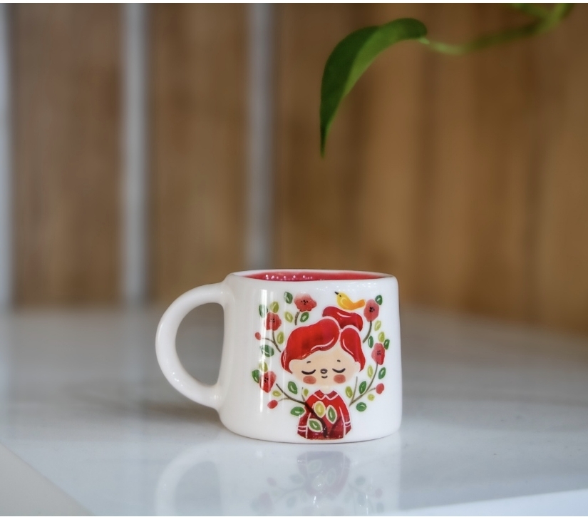 ماگ سرامیکی طرح دختر بهاری